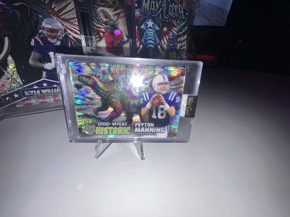 Wild Card Peyton Manning Dino-Might Historic 1/5 Stegosaurus Card